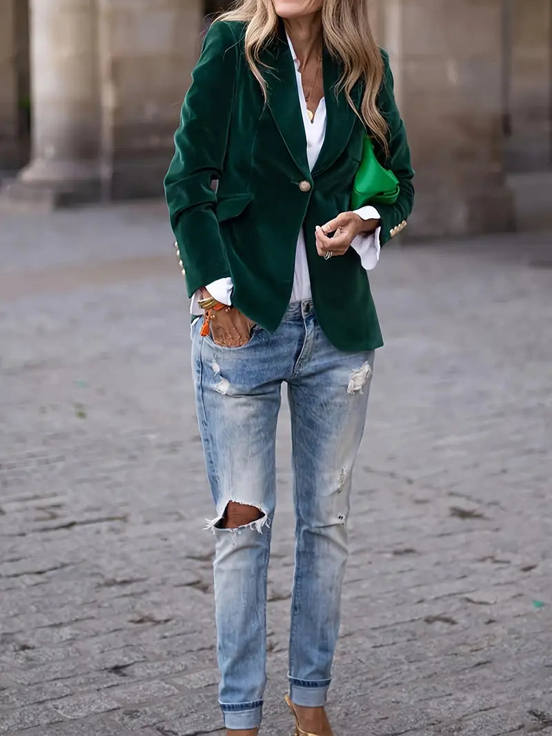 Kelly™ Elegant Velvet Blazer