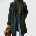 Kora™ Long Tweed Plaid Coat