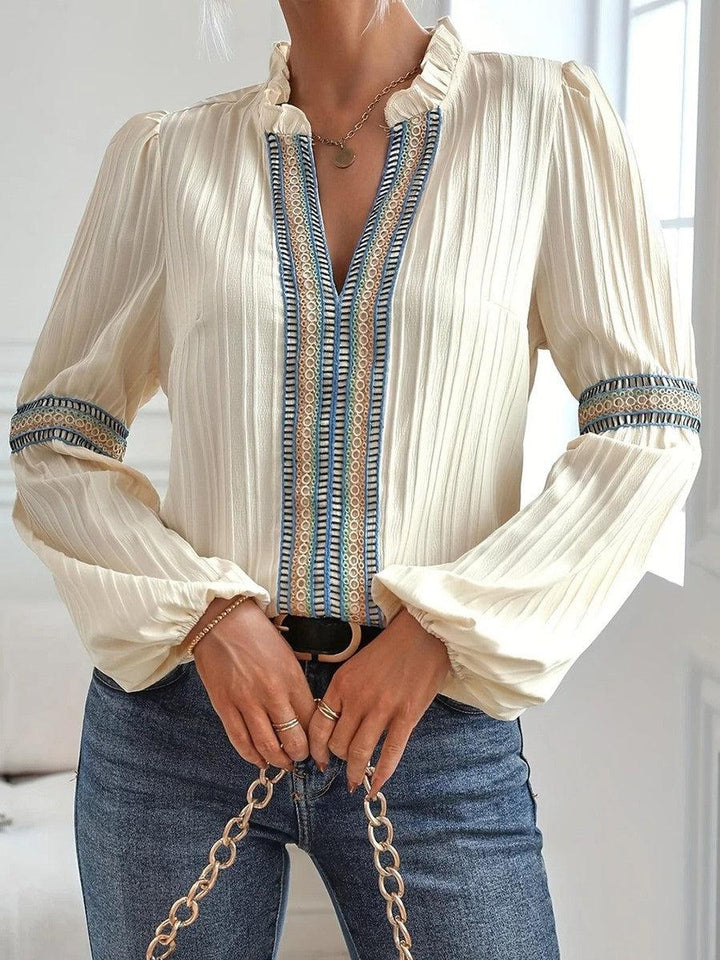 Lady Luxe™ | Elegant Long-Sleeved Top