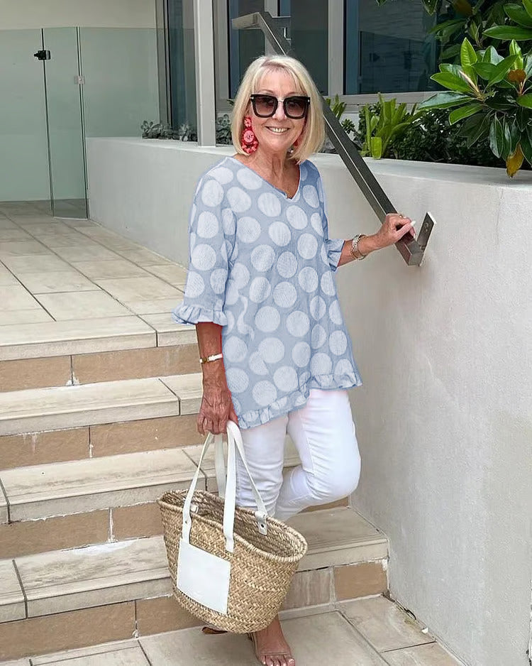 Weena™  Elegant V-Neck Blouse