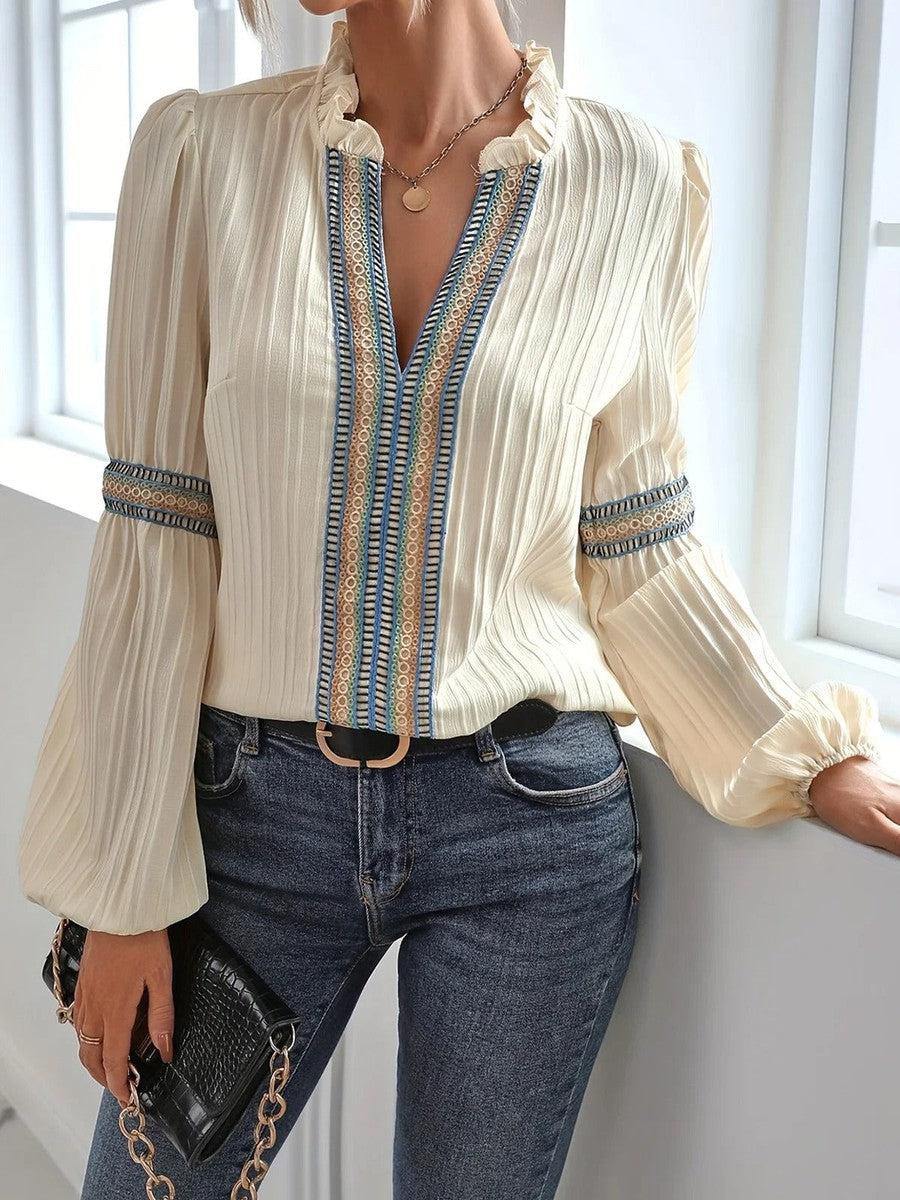 Lady Luxe™ | Elegant Long-Sleeved Top