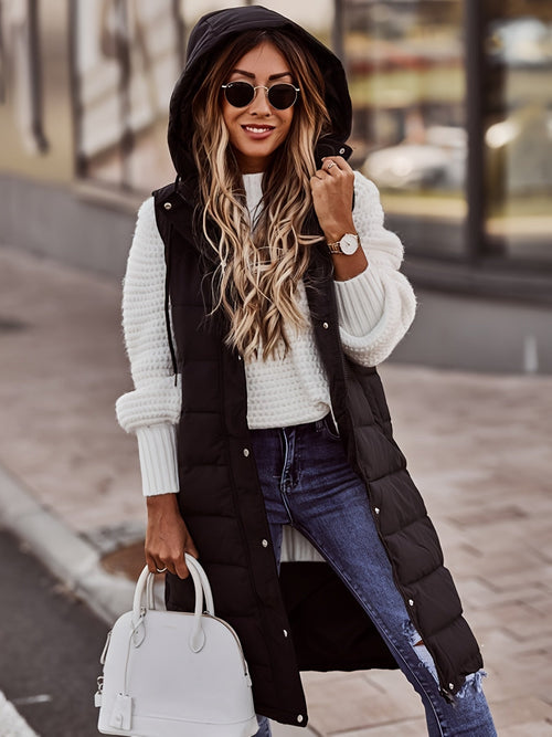 Adele™ Sleeveless Long Coat