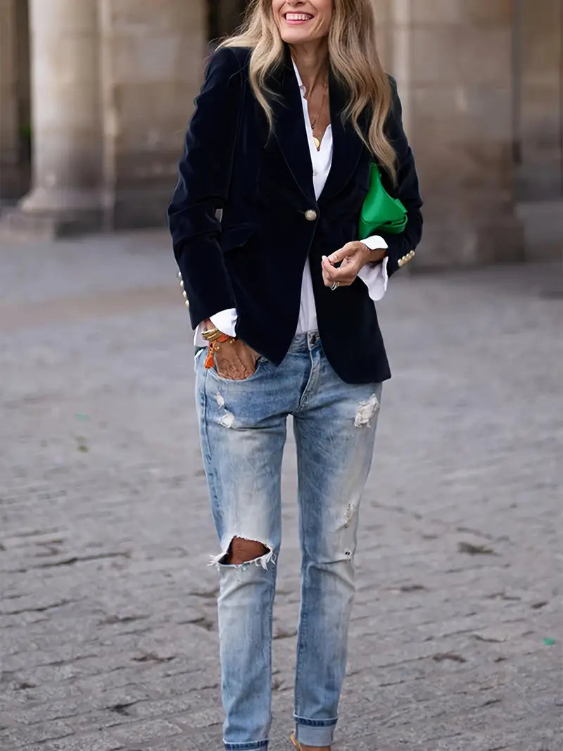 Kelly™ Elegant Velvet Blazer