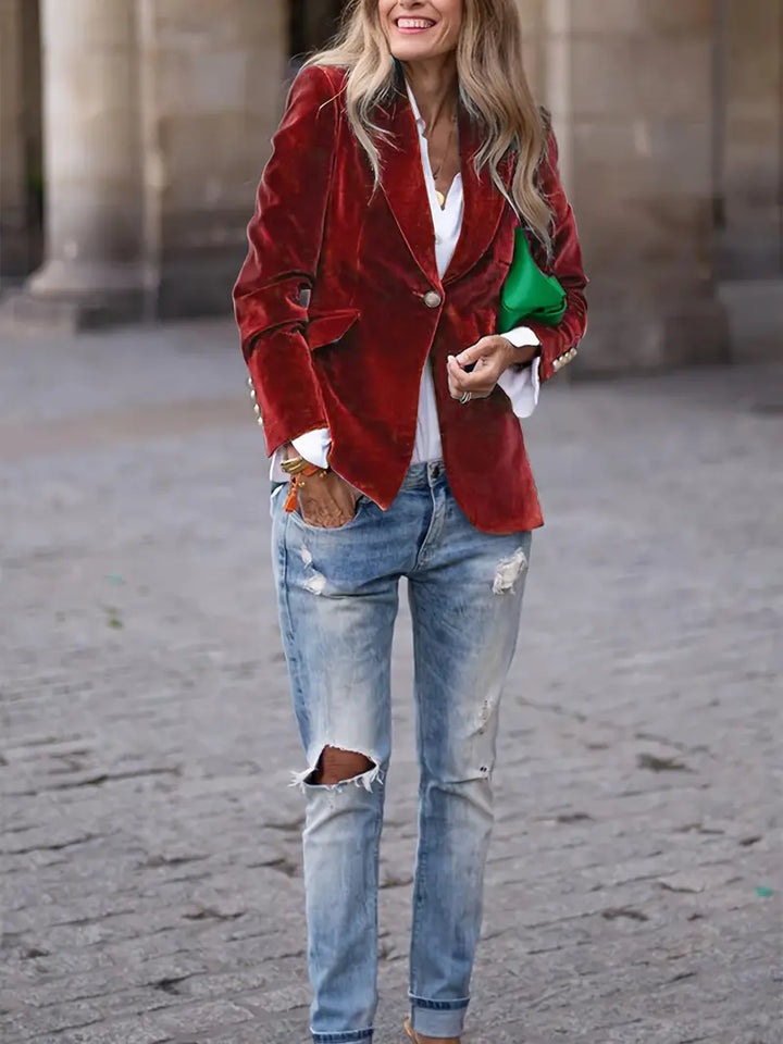 Kelly™ Elegant Velvet Blazer