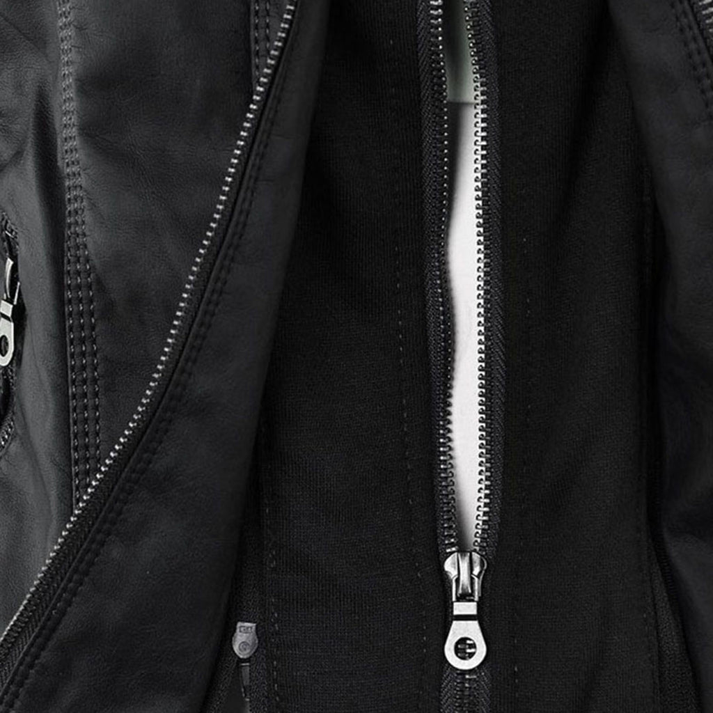Olive™ Waterproof Women's Leather Jacket with Hood