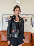 Rose™  Ladies Floral Leather Jacket