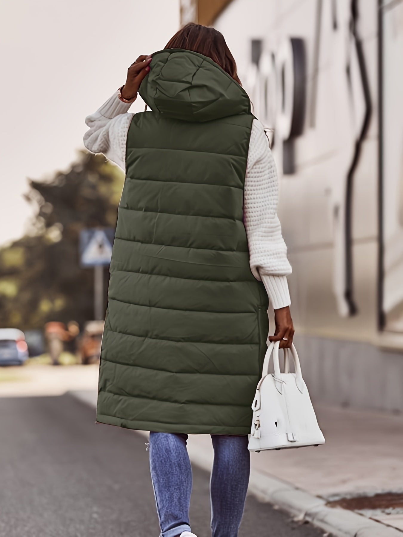 Adele™ Sleeveless Long Coat