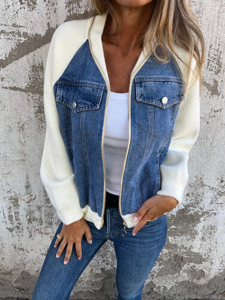 Oliva™ - Modern Jacket with Denim Fabric