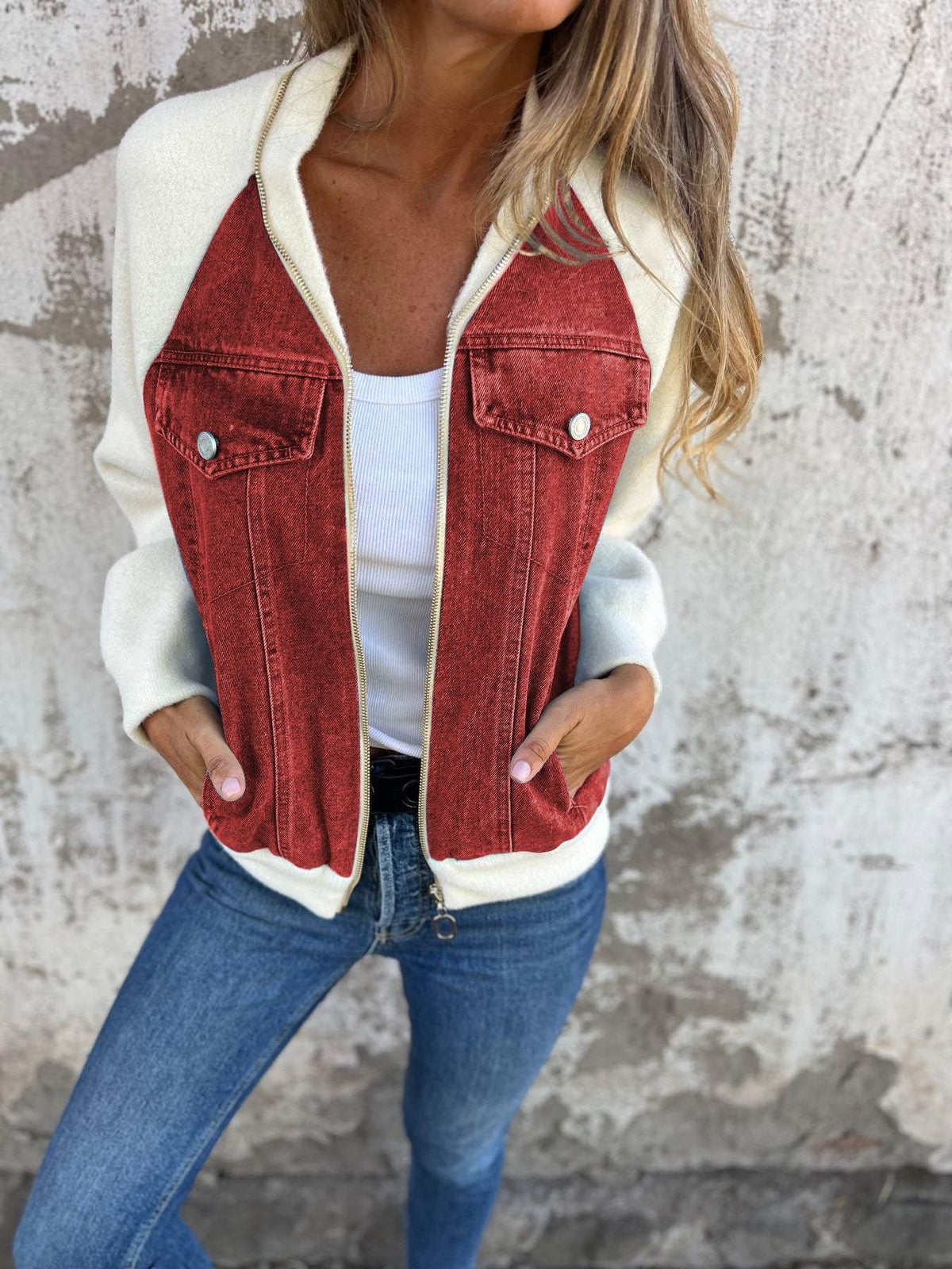 Oliva™ - Modern Jacket with Denim Fabric