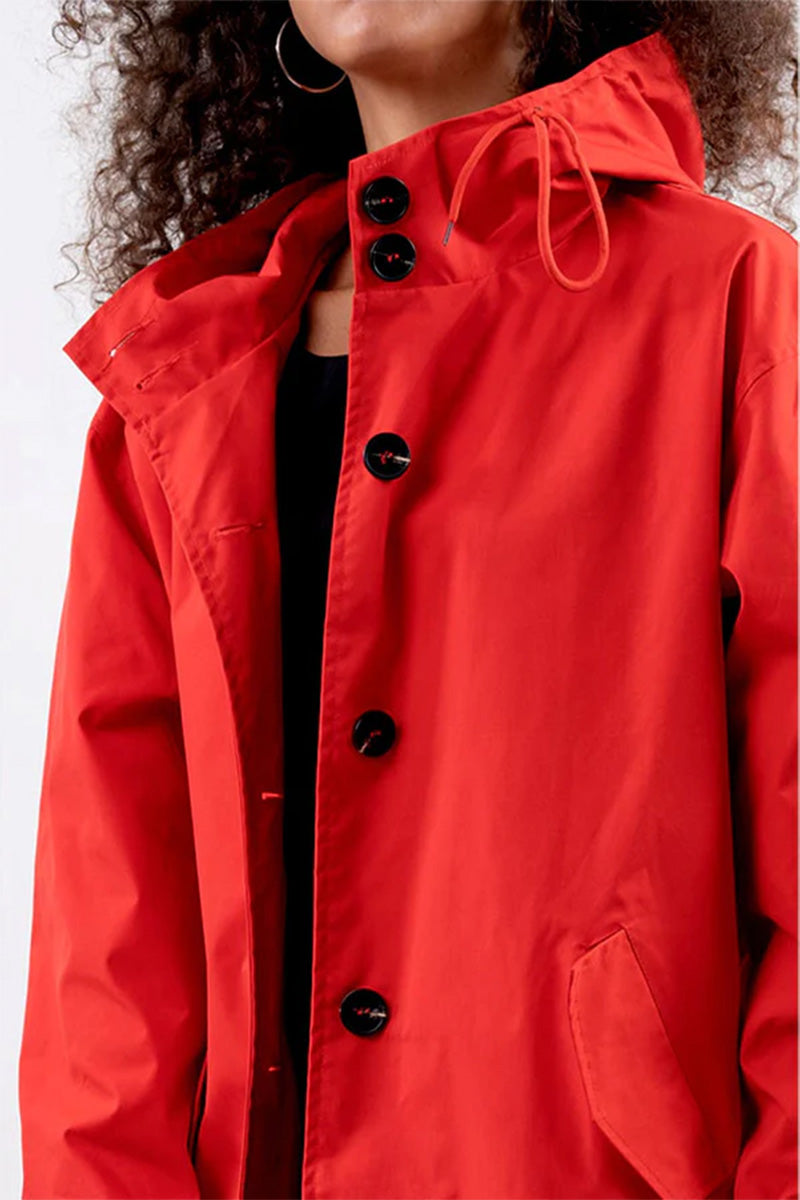 Rachel™ Water-Resistant Oversized Hooded Windbreaker