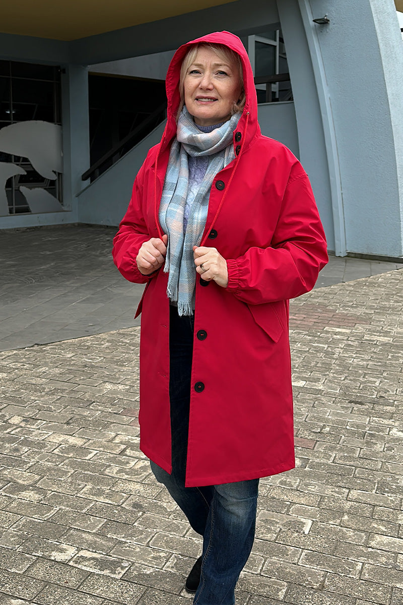 Rachel™ Water-Resistant Oversized Hooded Windbreaker